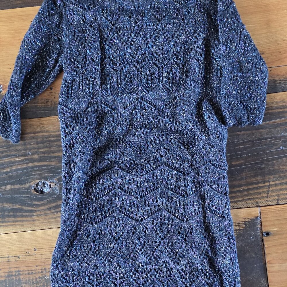 Girls Knitted Sweater Dress / Sparkle Dress / Sequin Dress / Little Girls Dress - Picture 11 of 16